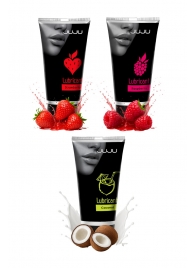 Набор из 3 съедобных лубрикантов JUJU (клубника, малина, кокос) - JuJu - купить с доставкой в Нальчике Набор из 3 съедобных лубрикантов JUJU (клубника, малина, кокос) - JuJu - купить с доставкой в Нальчике