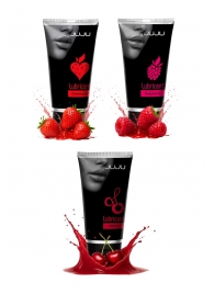 Набор из 3 съедобных лубрикантов JUJU (клубника, малина, вишня) - JuJu - купить с доставкой в Нальчике Набор из 3 съедобных лубрикантов JUJU (клубника, малина, вишня) - JuJu - купить с доставкой в Нальчике