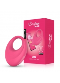 Розовое интерактивное эрекционное виброкольцо Leo - Easy toys - в Нальчике купить с доставкой