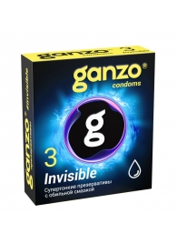 Супертонкие презервативы Ganzo Invisible - 3 шт. - Ganzo - купить с доставкой в Нальчике
