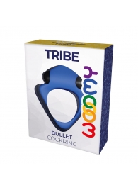 Синее эрекционное кольцо Wooomy Tribeс с вибрацией - Adrien Lastic - в Нальчике купить с доставкой