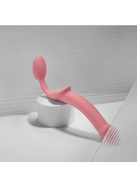 Розовый безремневой страпон Strap-on-me Semi-Realistic Bendable Strap-On size S - Strap-on-me - купить с доставкой в Нальчике