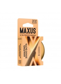 Точечные презервативы MAXUS 2000 Amazing Dots с железным кейсом - 3 шт. - Maxus - купить с доставкой в Нальчике