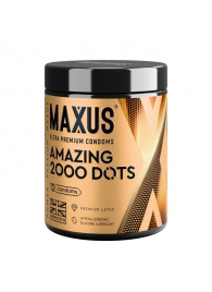 Точечные презервативы MAXUS 2000 Amazing Dots с железным кейсом - 12 шт. - Maxus - купить с доставкой в Нальчике