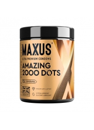 Точечные презервативы MAXUS 2000 Amazing Dots с железным кейсом - 15 шт. - Maxus - купить с доставкой в Нальчике