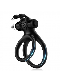 Черное эрекционное виброкольцо с подхватом мошонки Stay Hard - Boys of Toys - в Нальчике купить с доставкой