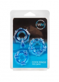 Набор из 3 синих эрекционных колец с различным рельефом - Erowoman-Eroman - в Нальчике купить с доставкой Набор из 3 синих эрекционных колец с различным рельефом - Erowoman-Eroman - в Нальчике купить с доставкой