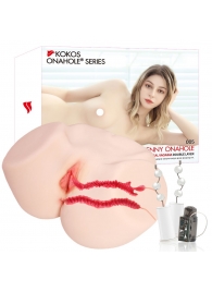 Мастурбатор-полуторс с двойным слоем материала и вибрацией Jenny Onahole Real Vagina - KOKOS - в Нальчике купить с доставкой Мастурбатор-полуторс с двойным слоем материала и вибрацией Jenny Onahole Real Vagina - KOKOS - в Нальчике купить с доставкой