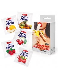 Набор из 5 саше съедобных смазок Tutti-Frutti - Биоритм - купить с доставкой в Нальчике Набор из 5 саше съедобных смазок Tutti-Frutti - Биоритм - купить с доставкой в Нальчике