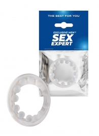 Эрекционное кольцо со стимулирующими шариками на поверхности - Sex Expert - в Нальчике купить с доставкой