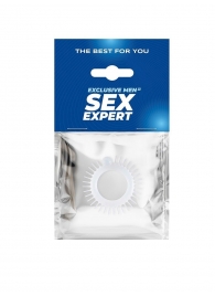 Эластичное эрекционное кольцо с шипиками и шариком - Sex Expert - в Нальчике купить с доставкой