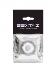 Эластичное эрекционное кольцо с длинными черными «ресничками» - Sextaz - в Нальчике купить с доставкой