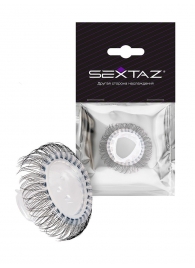 Эластичное эрекционное кольцо с длинными черными «ресничками» - Sextaz - в Нальчике купить с доставкой