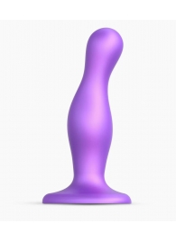 Фиолетовая насадка Strap-On-Me Dildo Plug Curvy size M - Strap-on-me - купить с доставкой в Нальчике