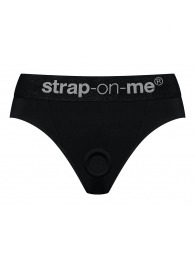 Черные трусики для насадок Heroine Lingerie Harness - size XL - Strap-on-me - купить с доставкой в Нальчике