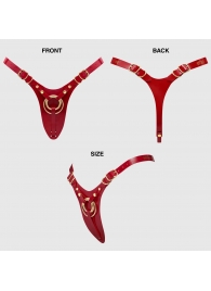 Красный пояс для фиксации насадок Strap-On-Me Leatherette Harness Fabulous - Strap-on-me - купить с доставкой в Нальчике