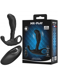 Черный изогнутый массажёр простаты с вибрацией и пультом ДУ - Baile - в Нальчике купить с доставкой