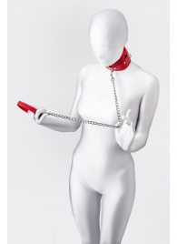 Красный ошейник с подкладкой из меха - ToyFa - купить с доставкой в Нальчике