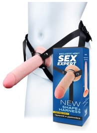 Мужской полый страпон на регулируемых ремешках - 22 см. - Sex Expert - купить с доставкой в Нальчике