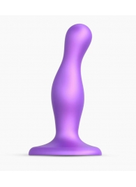 Фиолетовая насадка Strap-On-Me Dildo Plug Curvy size S - Strap-on-me - купить с доставкой в Нальчике