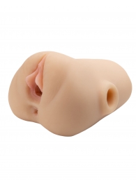 Телесный мастурбатор с вибрацией Double Pounder Vibrating Squeeze Stroker - Pipedream - в Нальчике купить с доставкой