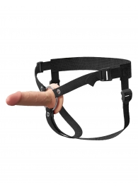 Телесный пустотелый фаллопротез 5’’ Hollow Silicone Strap-On - 14 см. - Pipedream - купить с доставкой в Нальчике