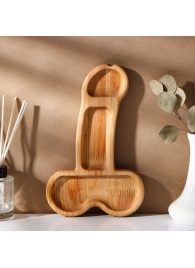 Деревянное блюдо для подачи в форме члена (25 х 16,5 х 1,7 см) - Сима-Ленд - купить с доставкой в Нальчике