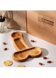 Деревянное блюдо для подачи в форме члена (25 х 16,5 х 1,7 см) - Сима-Ленд - купить с доставкой в Нальчике