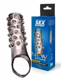 Дымчатая насадка на пенис с выпуклостями - 11 см. - Sex Expert - в Нальчике купить с доставкой