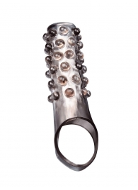 Дымчатая насадка на пенис с выпуклостями - 11 см. - Sex Expert - в Нальчике купить с доставкой