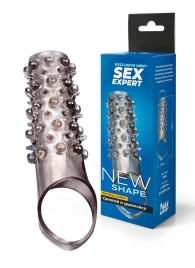 Дымчатая насадка на пенис с шипами и выпуклостями - 12 см. - Sex Expert - в Нальчике купить с доставкой