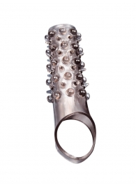 Дымчатая насадка на пенис с шипами и выпуклостями - 12 см. - Sex Expert - в Нальчике купить с доставкой