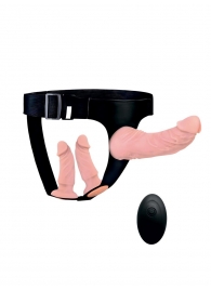 Женский страпон с 3 насадками и вибрацией - Erowoman-Eroman - купить с доставкой в Нальчике