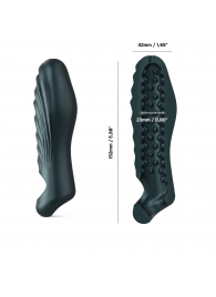 Серая силиконовая насадка на пенис с подхватом Manwan Ryzer - Manwan - в Нальчике купить с доставкой