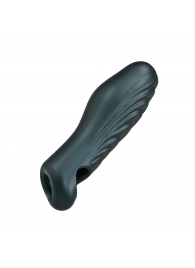 Серая силиконовая насадка на пенис с подхватом Manwan Ryzer - Manwan - в Нальчике купить с доставкой