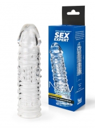 Прозрачная закрытая насадка на пенис - 17 см. - Sex Expert - в Нальчике купить с доставкой