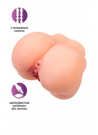 Реалистичный мастурбатор в форме попки с 2 любовными входами - No Name - в Нальчике купить с доставкой