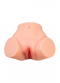 Телесный реалистичный мастурбатор-полуторс с 2 любовными входами - No Name - в Нальчике купить с доставкой