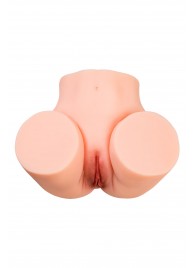 Телесный мастурбатор в форме попки с 2 любовными входами - No Name - в Нальчике купить с доставкой