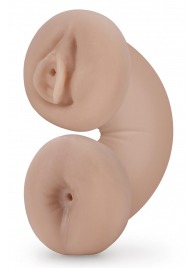 Телесный люминесцентный двусторонний мастурбатор Tasha - Blush Novelties - в Нальчике купить с доставкой