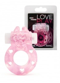 Розовое эрекционное виброкольцо в форме зайчика - 1137 - в Нальчике купить с доставкой