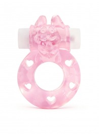 Розовое эрекционное виброкольцо в форме зайчика - 1137 - в Нальчике купить с доставкой
