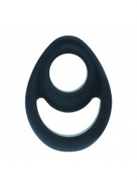 Черное эрекционное кольцо Double Ergo Silicone Cockring - Shots Media BV - в Нальчике купить с доставкой