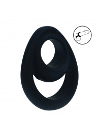 Черное эрекционное кольцо Double Ergo Silicone Cockring - Shots Media BV - в Нальчике купить с доставкой