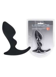 Черная анальная пробка для массажа простаты Double Ripple Silicone Prostate Massager - Shots Media BV - в Нальчике купить с доставкой