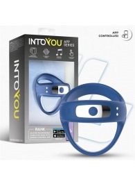 Синее интерактивное эрекционное виброкольцо Rank - Intoyou - в Нальчике купить с доставкой
