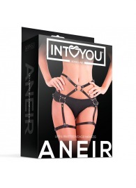Черные стрепы на бёдра Aneir - Intoyou - купить с доставкой в Нальчике
