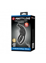 Черное перезаряжаемое виброкольцо Goodwin - Baile - в Нальчике купить с доставкой