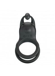 Черное перезаряжаемое виброкольцо Goodwin - Baile - в Нальчике купить с доставкой