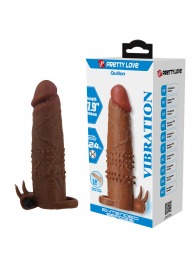 Коричневая насадка на пенис Quillon - 20 см. - Baile - в Нальчике купить с доставкой